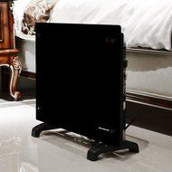 Homeleader 1500W Electric Panel Heater, Tempered Glass Panel Heater with Adjustable Thermostat, Black, GHB-15A N8