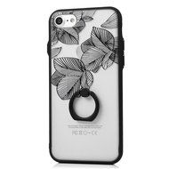 iPhone 7 Case (4.7 inch) - 360 Degree Rotating Ring Holder Kickstand Shockproof Soft TPU Skin Bumper Frame + PC... N31