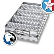 Chicago Metallic Bakeware Glazed 4-Loaf Crimped Crust Bread Pan