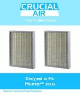 2 Hunter 30936 Air Purifier Filters Fit 30085, 30090, 30095, 30105, 30117 &amp; 30130, Designed &amp; Engineered by Crucial...