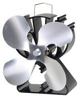 4-Blade Heat Powered Stove Fan for Wood / Log Burner/Fireplace increases 80% more warm air than 2 blade fan- Eco... N3