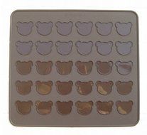 U-beauty Cute 30-tray Bear Head Silicone Macaroon Mat Homemade Pastry Cookie Sheet Baking Mat