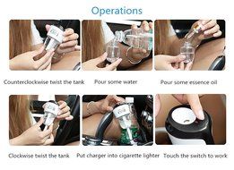 Security Car Humidifier, Ultrasonic Mini Cool Mist Aroma Humidifier Dual USB Charger Port Air Purifier with Auto... N3