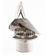 Wind Directional Stainless Steel Round Non Air Cooled Chimney Cap - 8&rdquo;