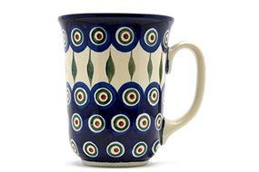 Polish Pottery Mug - 16 oz. Bistro - Peacock