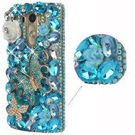 LG G Stylo Case, LG G Stylo Bling Case-Spritech(TM) 3D Handmade Colorful Diamond Bling with Butterfly Flower Decoration... N36