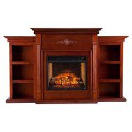 Southern Enterprises Tennyson Infrared Electric Fireplace in Ivory N5