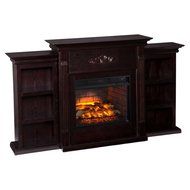 Southern Enterprises Tennyson Infrared Electric Fireplace in Ivory N7