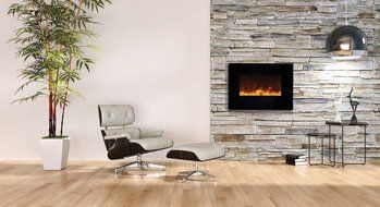 Amantii Wall Mount / Flush Mount Series Electric Fireplace with Ice Media Kit, 60 Inch N28