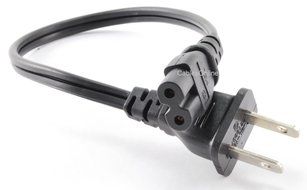 CablesOnline , 5-Pack 1ft 2-Prong Figure-8 Replacement Non-Polarized Computer Power Cord Cable, PC-10701-5