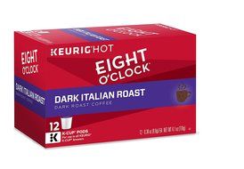 Eight O'Clock Coffee Dark Italian Roast Keurig K-Cups Coffee Pack, 12 Count
