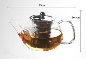Xiazhi High-temperature Glass Teapot with Infuser,Glass Water Kettle,Stovetop Safe, 700ml N4