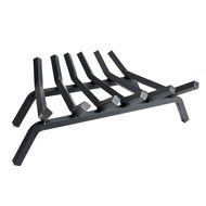 Pleasant Hearth - 3/4&quot; Premium Solid Steel Fireplace Grates, Black, 30-Inch