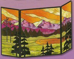 Stained Glass Firescreens N4