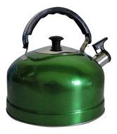 Stainless Steel Whistling Kettle Hot Water Tea Stovetop Green