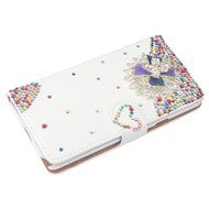Spritech(TM) PU Leather Bling Phone Case For Iphone 7 4.7inch,Handmade Blue Crystal Flower Accessary Design Cellphone... N9