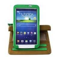 Route 66 Green Luxury Leather Business Type Stand Leather Case Cover for Samsung Galaxy Tab 3 7" N2