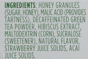 Lipton Tea and Honey Decaf Iced Green Tea To Go Packets, Strawberry Acai 10 ct N4