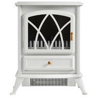 VonHaus 1500W Electric Stove Heater &ndash; Portable Home Fireplace with Log Burning Flame Effect (16.8W x 10.8L x 20H... N12