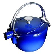 Staub Round Teapot - Kettle, Dark Blue, 1 qt. - Dark Blue