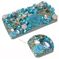 LG G Stylo Case, LG G Stylo Bling Case-Spritech(TM) 3D Handmade Colorful Diamond Bling with Butterfly Flower Decoration... N48