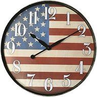 New WESTCLOX 32897AF 12&quot; American Flag Wall Clock