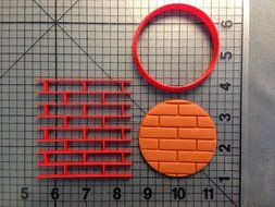 Brick Imprint Cookie Cutter and Stamp (3/16" x 1/2" (small)) N2
