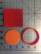 Brick Imprint Cookie Cutter and Stamp (3/16" x 1/2" (small)) N3