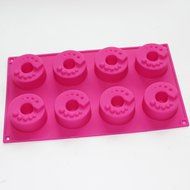 X-Haibei Dount Mini Bundt Cake Pan Ice Cream Jello Soap Chocolate Silicone Mold Bakeware