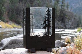 Rustic Table Top Fireplace