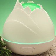 SpaRoom LotusMist Essential Oil Diffuser Lotus Flower Shaped Aromatherapy Mister for Large Rooms, 280mL N4