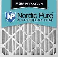 Nordic Pure 20x20x4M14+C-1 MERV 14 Plus Carbon AC Furnace Air Filters, Qty-1