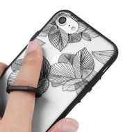 iPhone 7 Case (4.7 inch) - 360 Degree Rotating Ring Holder Kickstand Shockproof Soft TPU Skin Bumper Frame + PC... N44