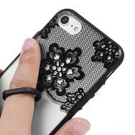 iPhone 7 Case (4.7 inch) - 360 Degree Rotating Ring Holder Kickstand Shockproof Soft TPU Skin Bumper Frame + PC... N45