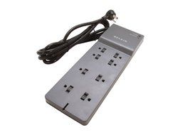 Belkin 8-Outlet Commercial Power Strip Surge Protector with 8-Foot Power Cord, 2500 Joules (BE108000-08-CM)