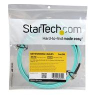 StarTech.com 2m Fiber Optic Cable - 10 Gb Aqua - Multimode Duplex 50/125 - LSZH - LC/SC - OM3 - LC to SC Fiber...