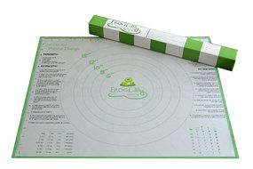 FrogLilly Non Slip Silicone Pastry Mat - Large Fondant and Bakers Baking Sheet w/ Measurements, Conversions and... N4