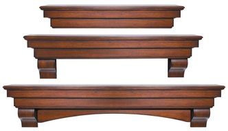 Pearl Mantels 495-72 Auburn Arched 72-Inch Wood and Wood Veneer Fireplace Mantel Shelf, Unfinished. N4