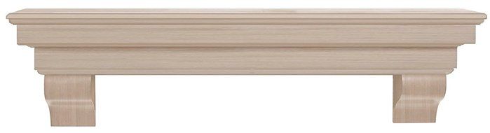 Pearl Mantels 495-72 Auburn Arched 72-Inch Wood and Wood Veneer Fireplace Mantel Shelf, Unfinished. N5