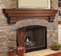 Pearl Mantels 495-72 Auburn Arched 72-Inch Wood and Wood Veneer Fireplace Mantel Shelf, Unfinished. N6