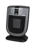 DeLonghi DCH5090ER Safe Heat 1500W Digital Ceramic Heater with Remote Control and Eco Energy Setting - Gray/Black
