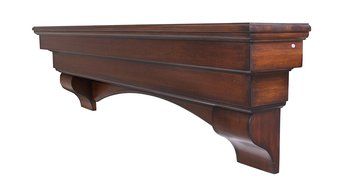 Pearl Mantels 495-72 Auburn Arched 72-Inch Wood and Wood Veneer Fireplace Mantel Shelf, Unfinished. N7