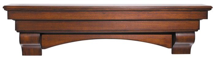 Pearl Mantels 495-72 Auburn Arched 72-Inch Wood and Wood Veneer Fireplace Mantel Shelf, Unfinished. N8