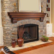 Pearl Mantels 495-72 Auburn Arched 72-Inch Wood and Wood Veneer Fireplace Mantel Shelf, Unfinished. N10