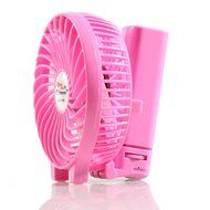 Yesorno Handheld Personal Small Portable Battery Powered Operated Desk Cooling Fan Fans (Pink) N4