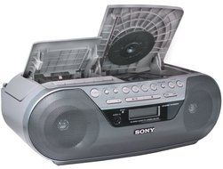 Sony Portable Digital Tuner AM/FM Radio Tape Cassette Recorder &amp; CD Player Mega Bass Reflex Stereo Sound System...