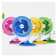 Glodeals USB Mini Clip-on Portable Fan Rechargable Li Battery 360 Degree Adjustable Air Circulator Table Fan Portable... N5