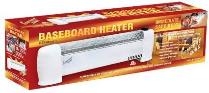 Comfort Zone Low Profile Baseboard Silent Operation Heater CZ600