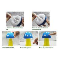Fasthorse Mushroom Lamp Humidifier Portable USB Aromatherapy Aroma Diffuser for Office Home Travel (Pink) N9