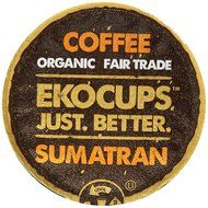 EKOCUPS Artisan Organic&nbsp;Sumatran Coffee, Dark roast, in Recyclable Single Serve Cups for Keurig K-cup Brewers,... N8